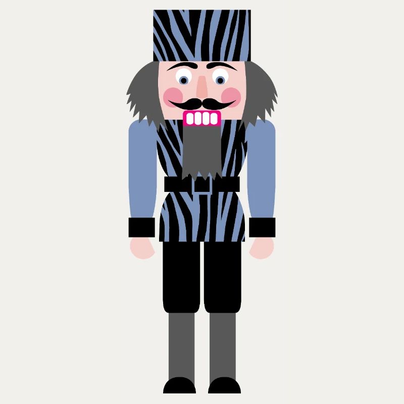 Nutcracker Zebra Pattern Christmas Decoration Advent