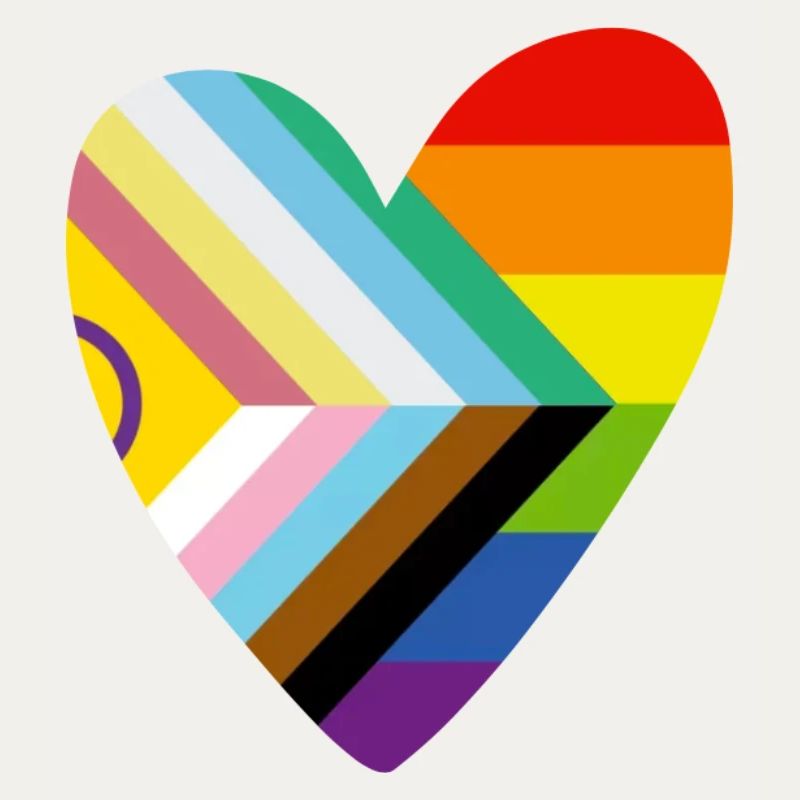 🌈 Heart – Progress Pride & Disability Flag