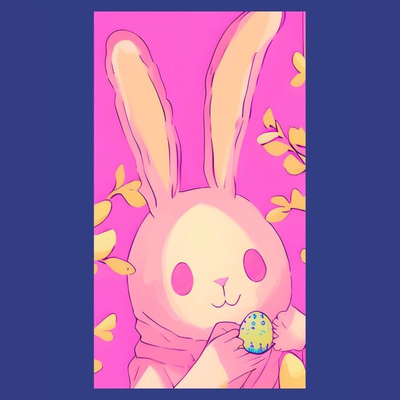 Pastel Easter Bunny Pink Easter Egg