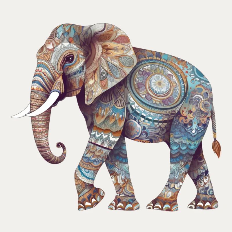 Bunter Mandala Elefant