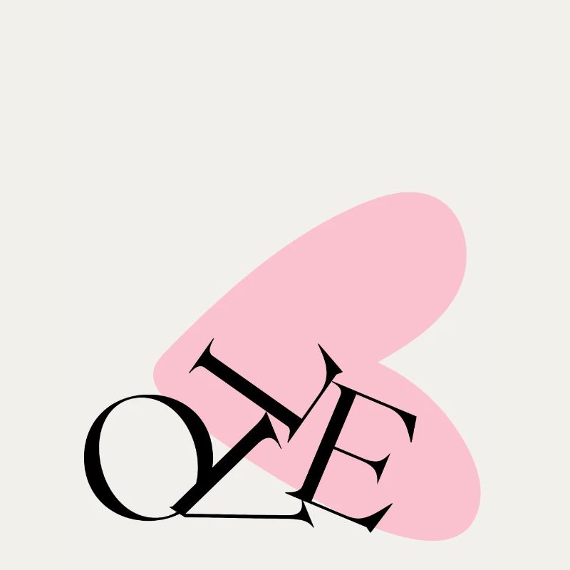Abstract Heart Typography NE