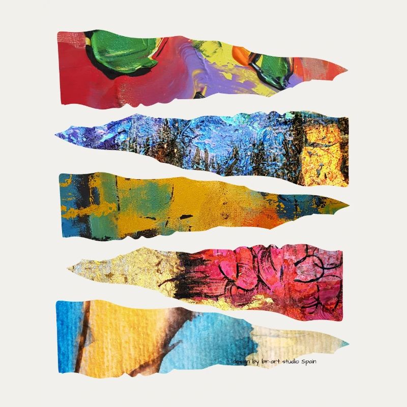 Abstract Colorful Paint Layer Design