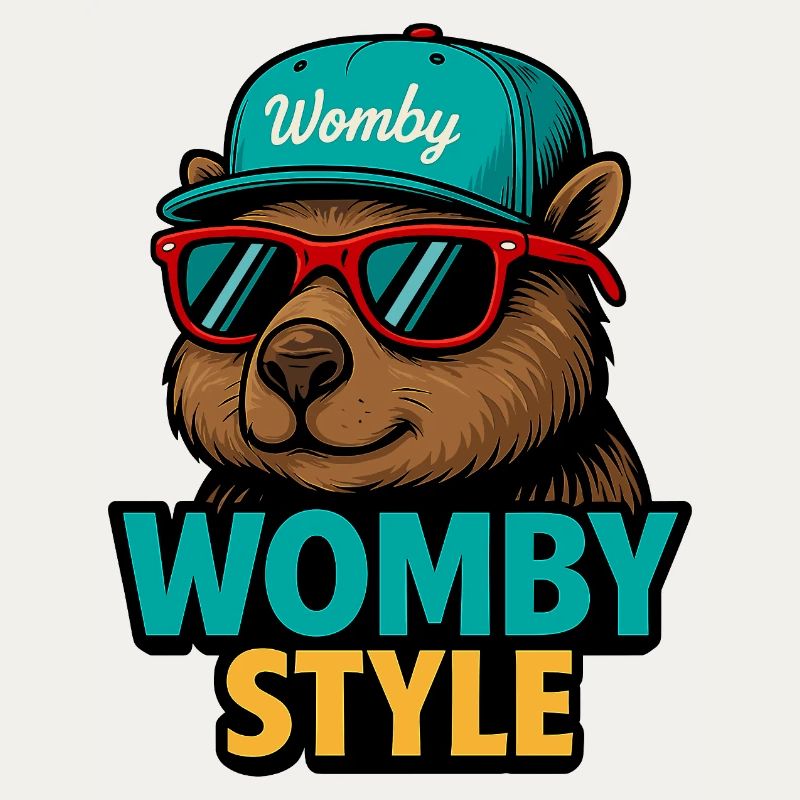 Castor style Womby avec lunettes de soleil