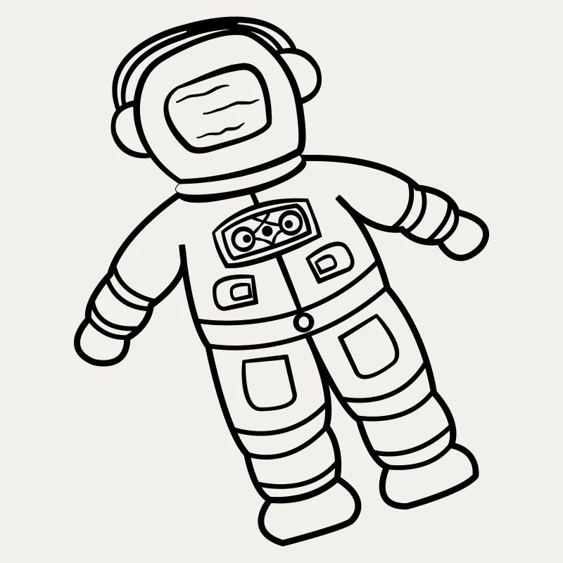 astronaute astronaute spaceman doodle explorateur de l’espace dessiné