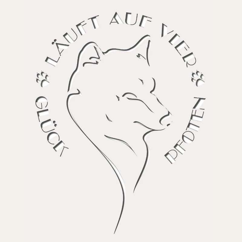 Elegant Hunde-Silhouette mit Botschaft