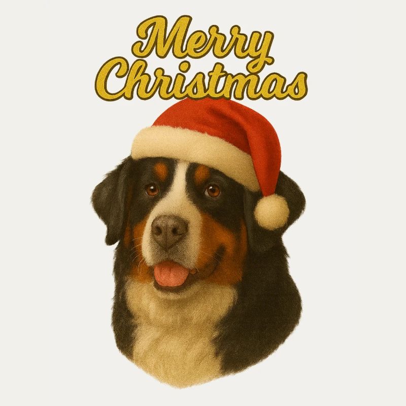 Pull de Noël joyeux chien de montagne bernois