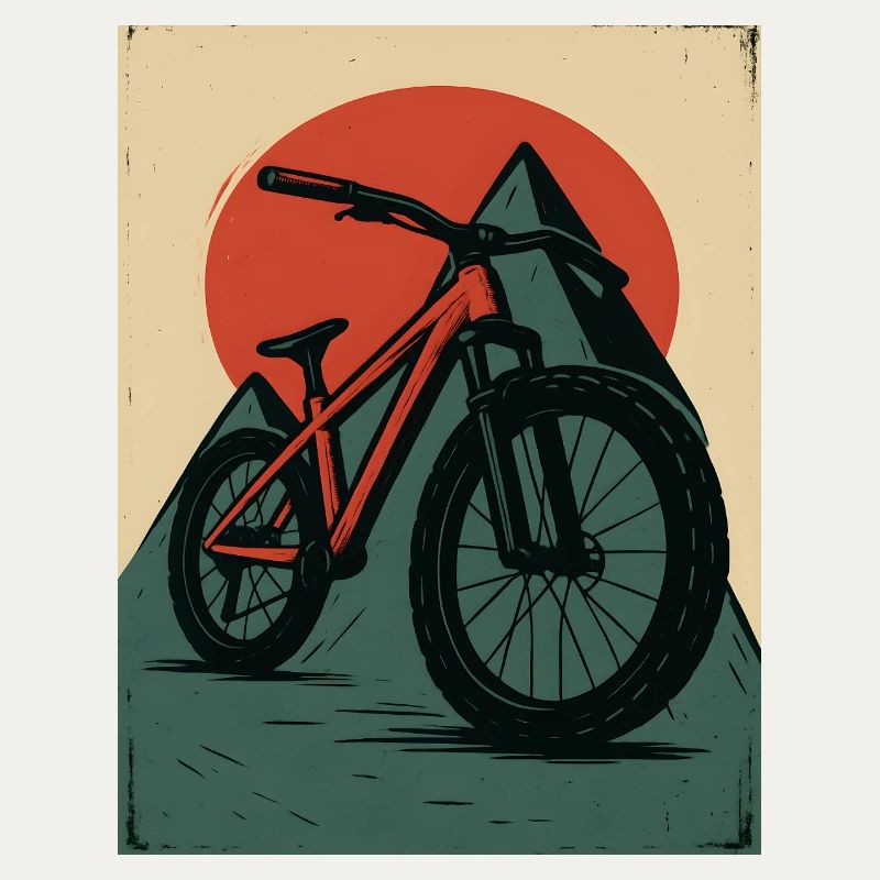 VTT sous le soleil rouge