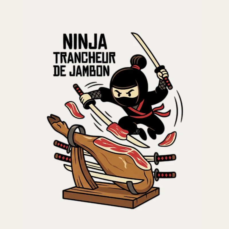 Ninja Trancheur de Jambon HelloFofie