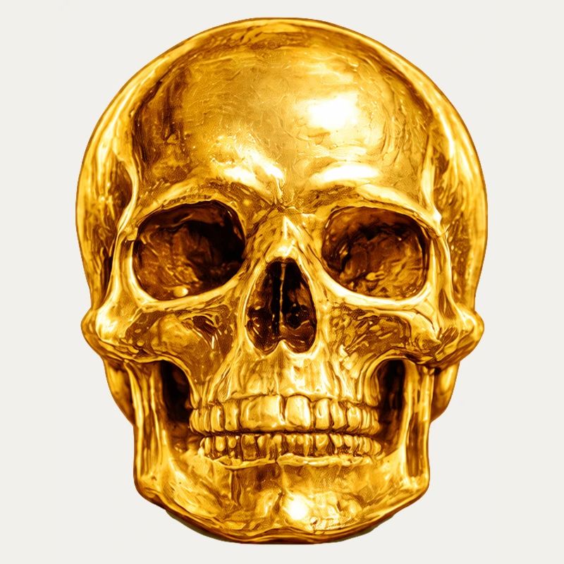 Crâne d’Or Gothique de luxe