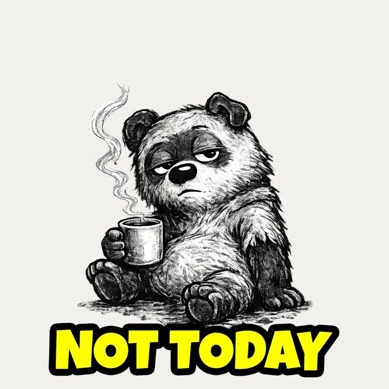 Not Today – Grumpy Bear Coffee (Sketch)