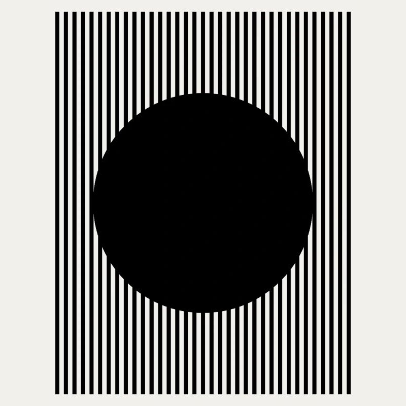 Conception en forme de cercle noir