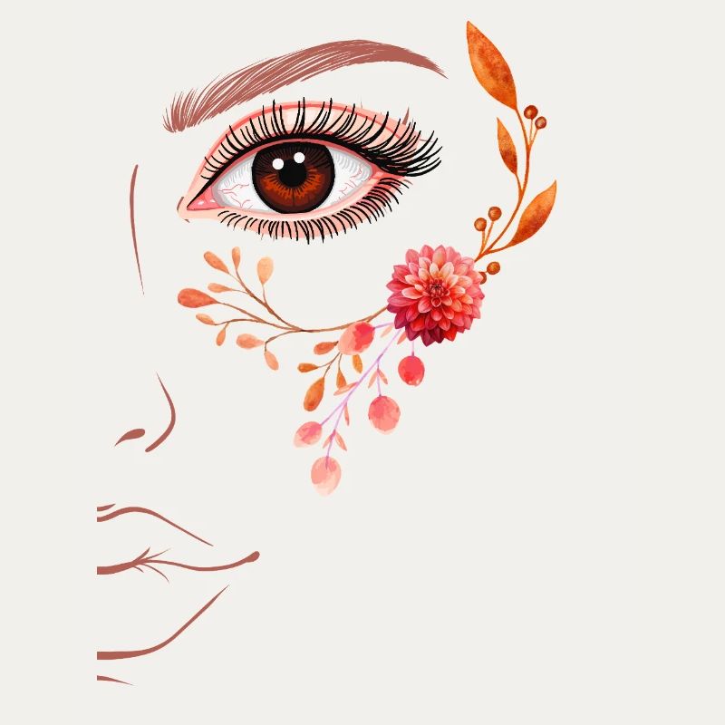 Boho Line Art Floral Design