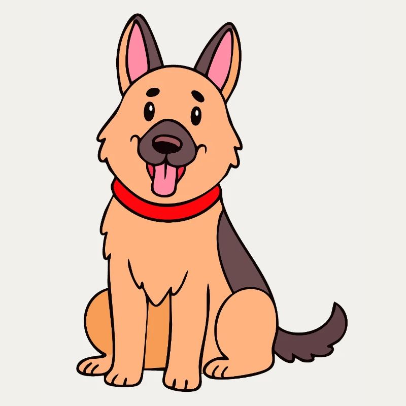 Niedlicher Schäferhund (Comic)