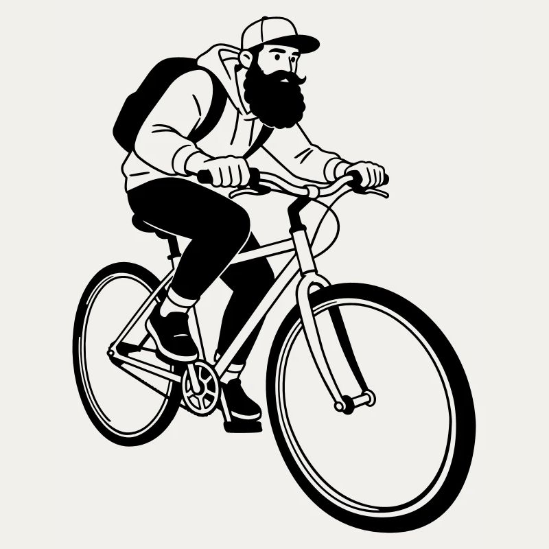 Fahrrad-Hipster