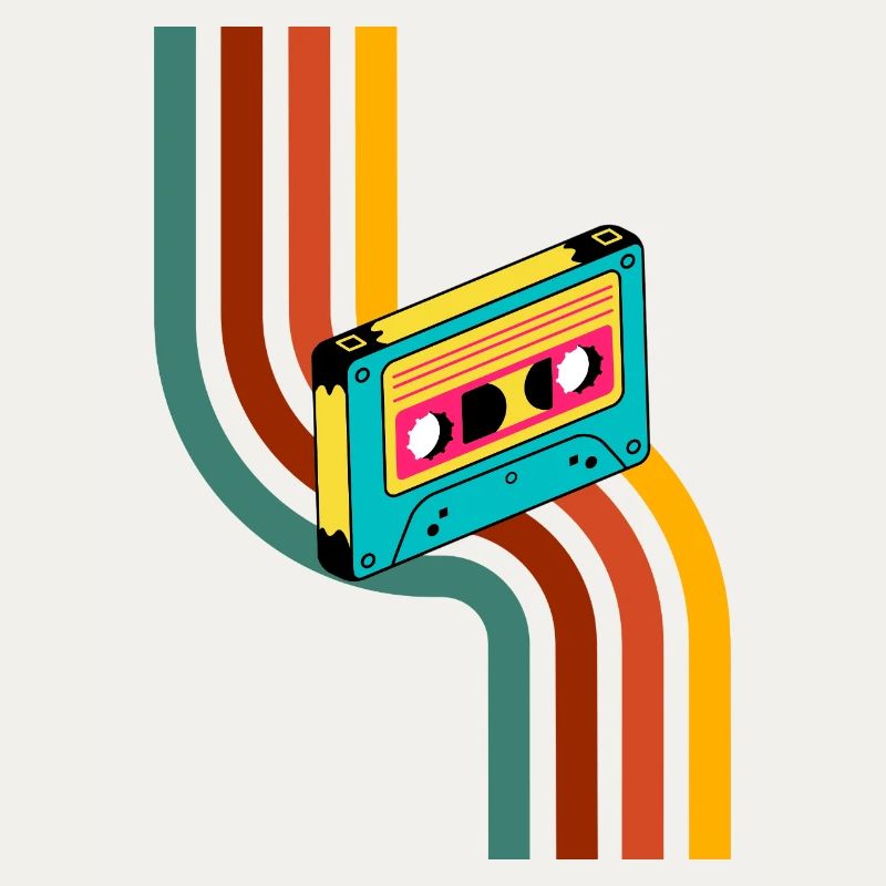 Cassette Neon Rainbow