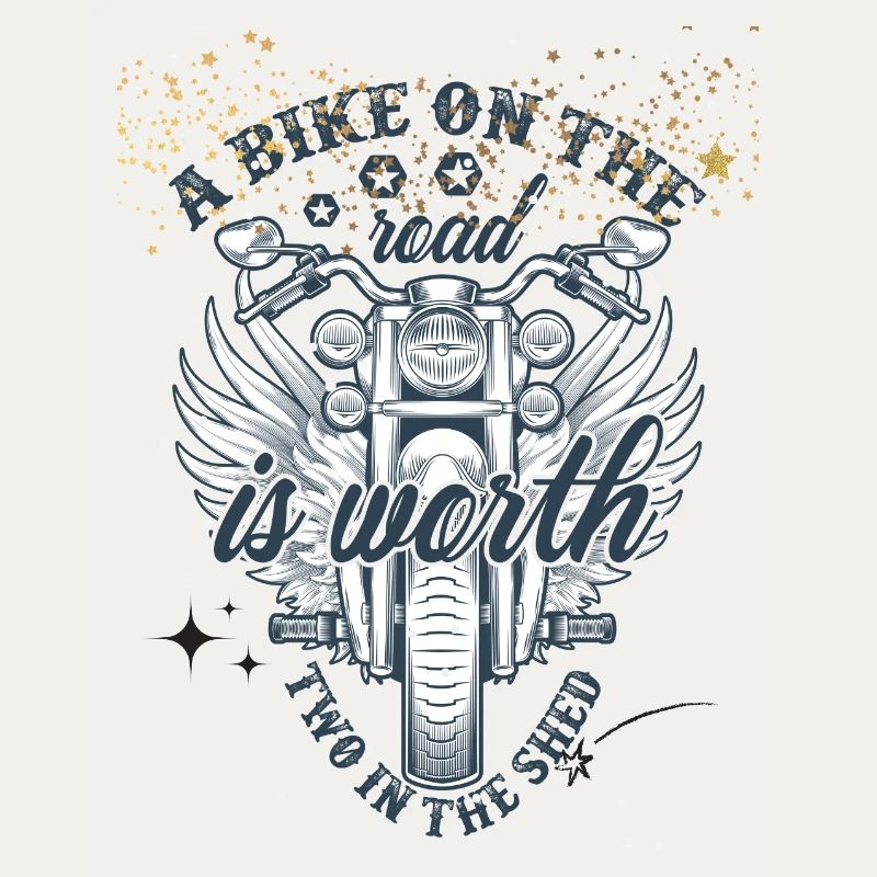 Winged motorcycle on the open road