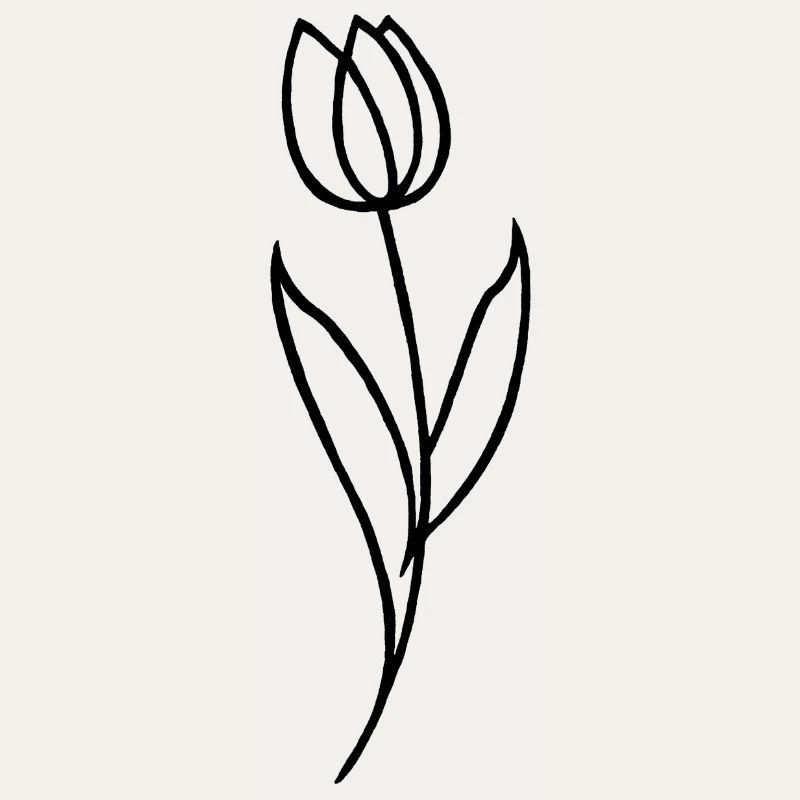 Skizze einer schwarzen Blume