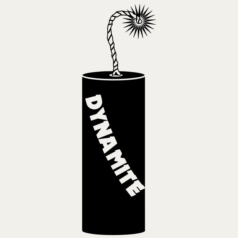 Burning dynamite rod