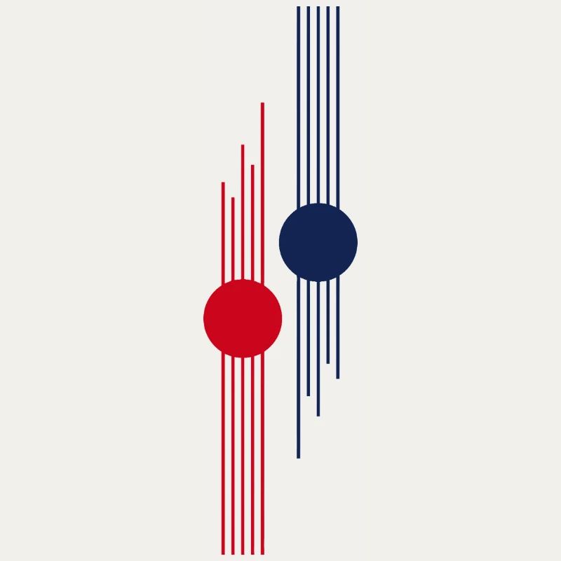 Rot-Blauer geometrischer Puls