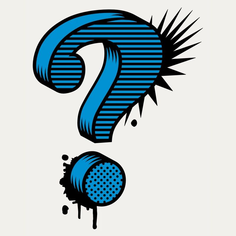 A question mark graffiti