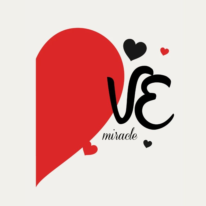 Romantic Heart Leaf Design on Textile