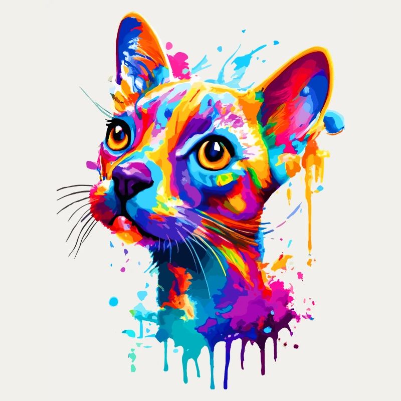 Chat Coloré - Chat Coloré - Chat Sphynx