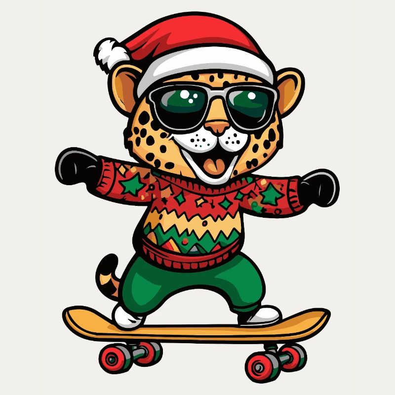 Leopard Christmas Funny