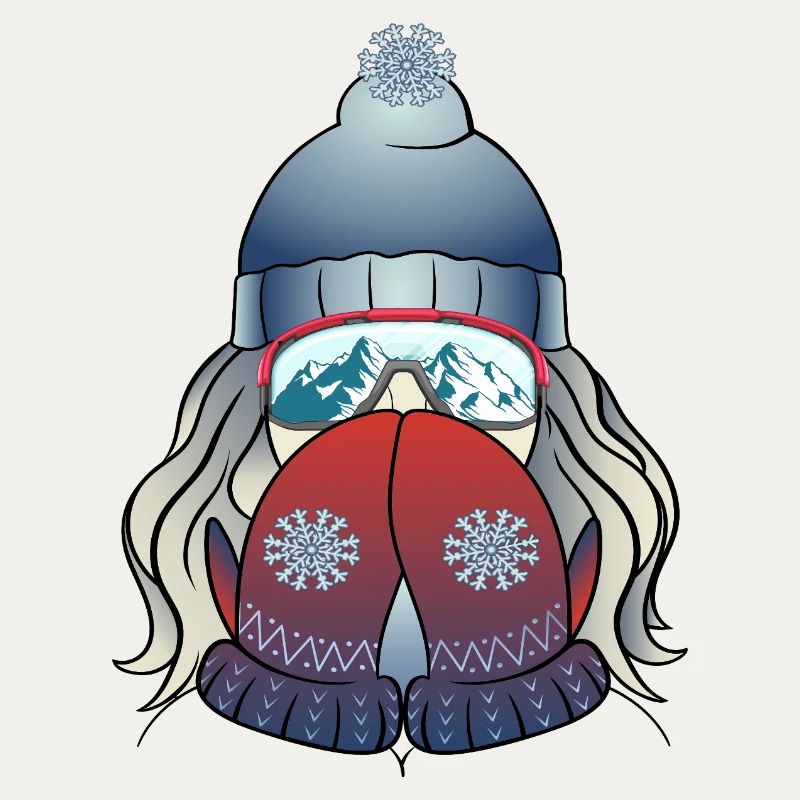 Fille d’hiver avec flocon de neige