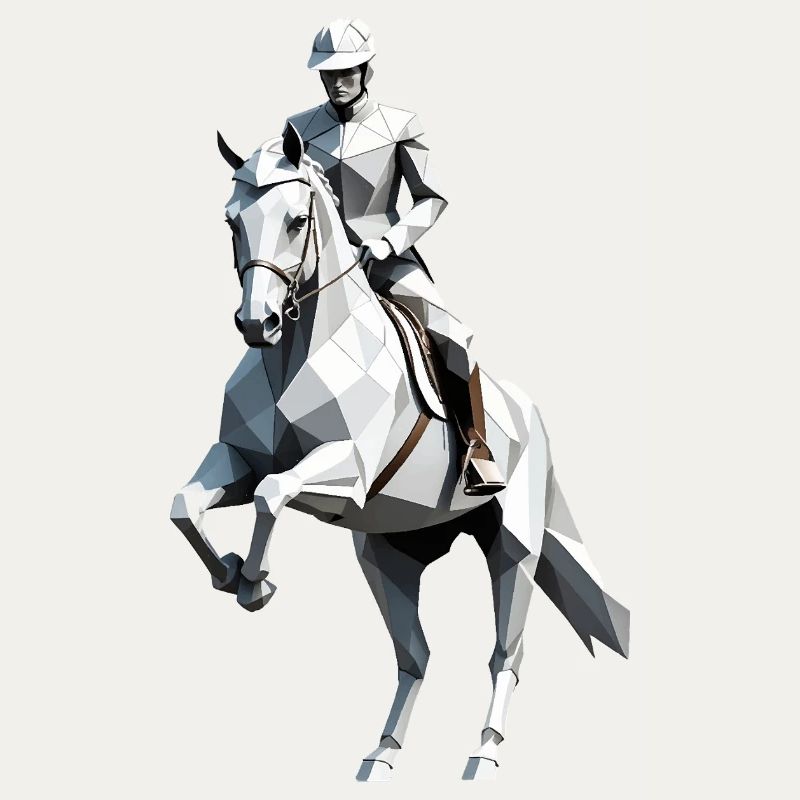 Cavalier Low Poly - Ballet Design