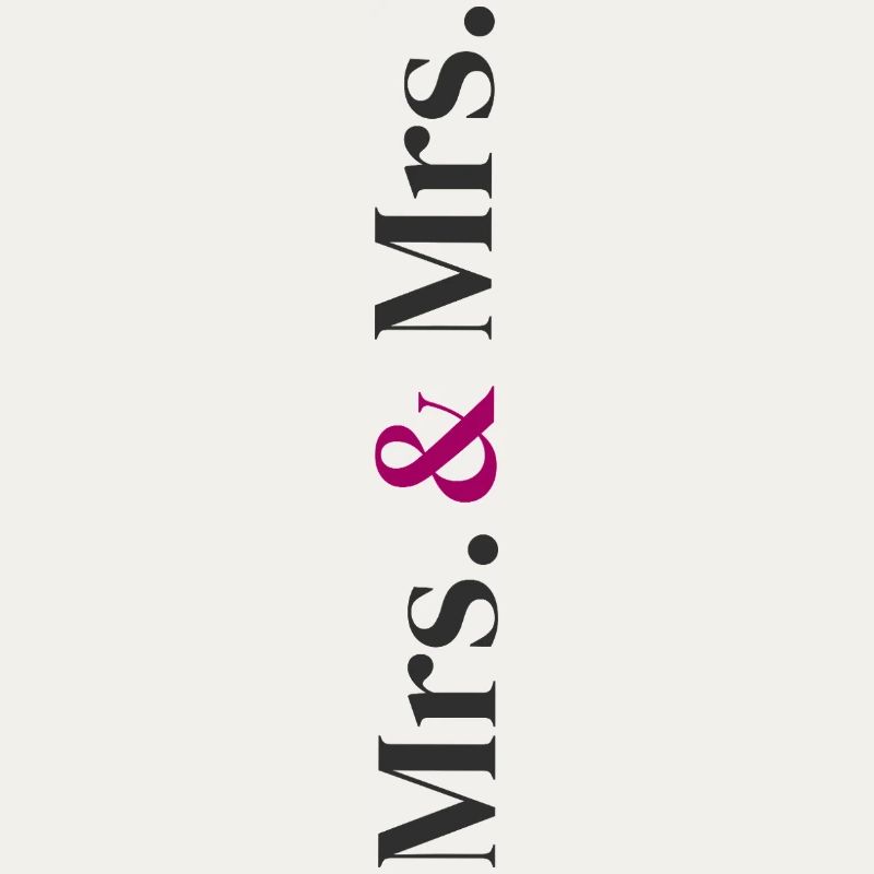 Mrs. and Mrs. Wedding Design in Vertical 