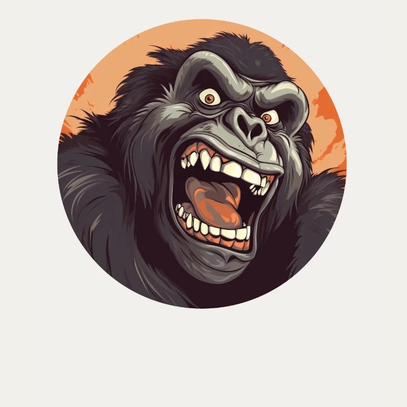 Conception de motifs de singe rugissant de gorille cool