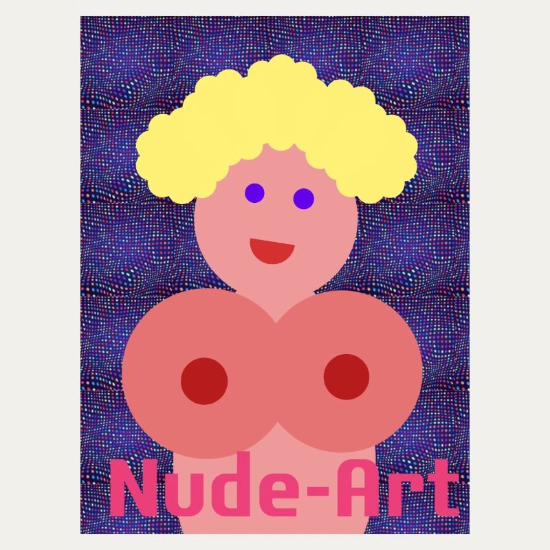 Illustration de buste de dessin animé pop nue