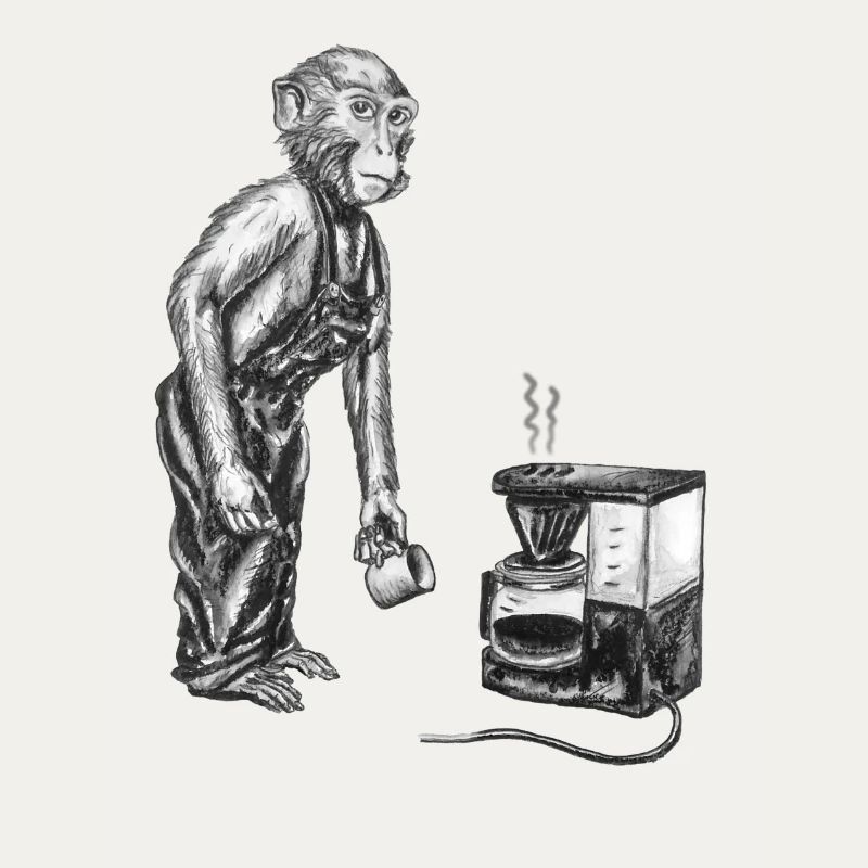 Affe und Kaffee