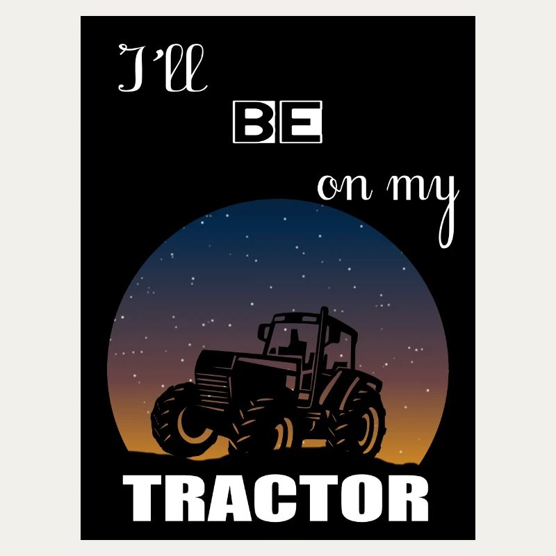 Ich werde auf meinem Traktor sitzen
