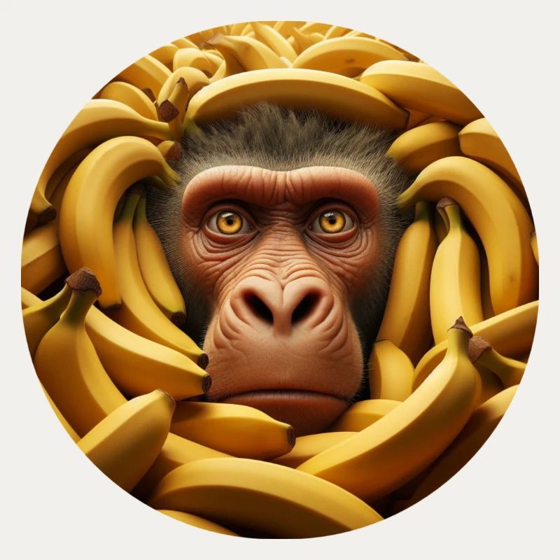 Affe mit Bananen