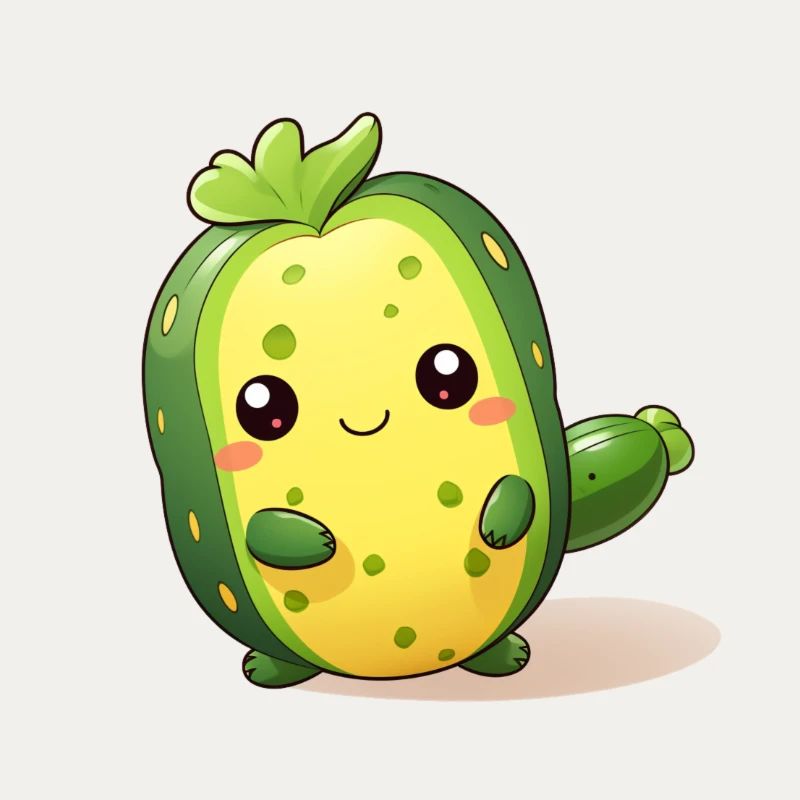 Cactus Kawaii dansant Concombre Mâle