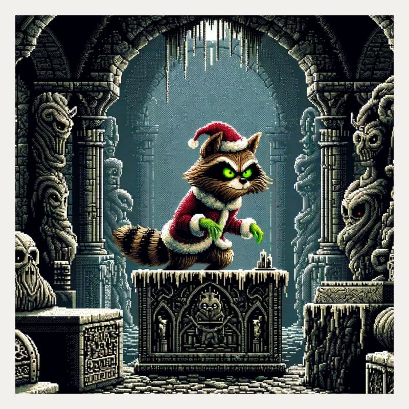 Winter Cat in Dungeon Magic