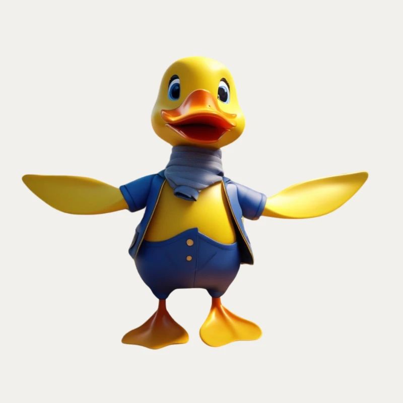 Dapper Duck in Scarf