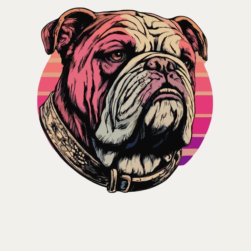 Impression d’art bouledogue élégant