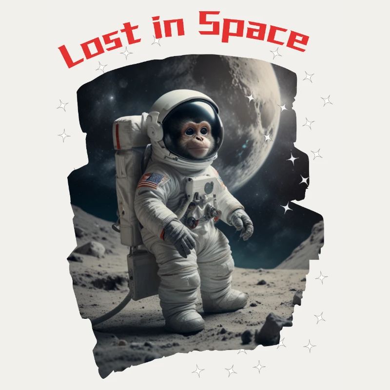 Perdu dans l’espace - Monkey en tant qu’astronaute