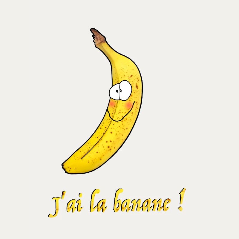 Lächelnde Banane mit lustigem Slogan