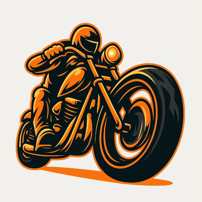 Flammen-Motorradfahrer