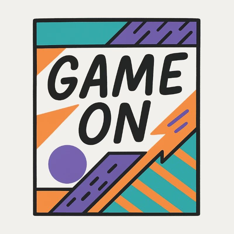 Neon Game On Design avec des éléments rétro