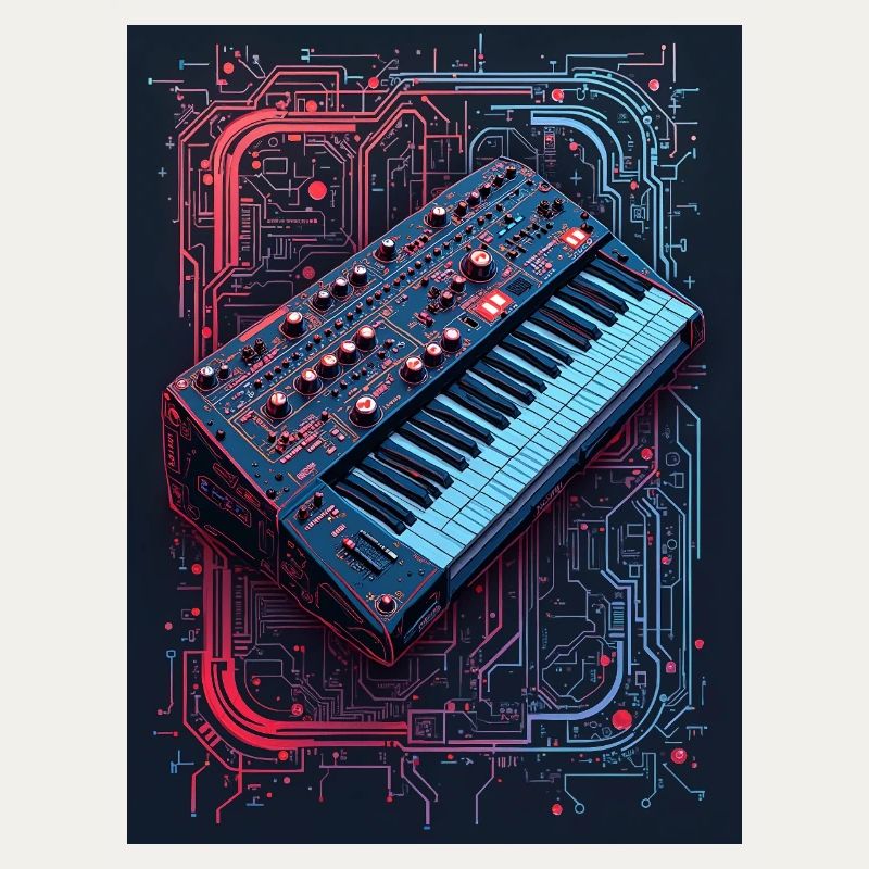 Futuristic synthesizer design