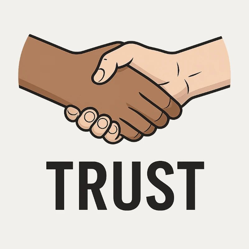 Conception du symbole de poignée de main équitable