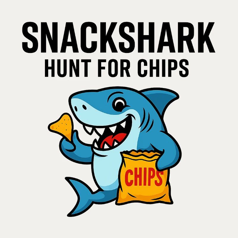 Niedlicher Haifisch mit Chips