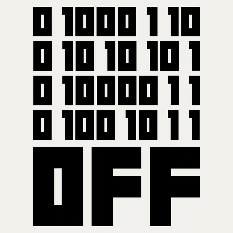 Binary Code F**k OFF – Nerd Humor & Geek Code
