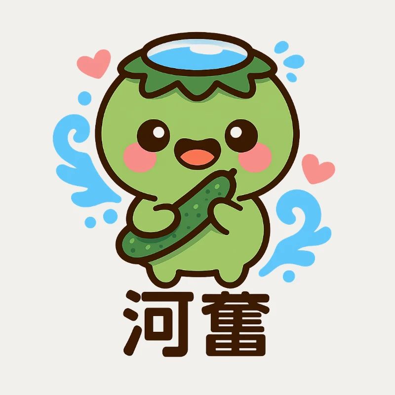 Little sea creature with cucumber