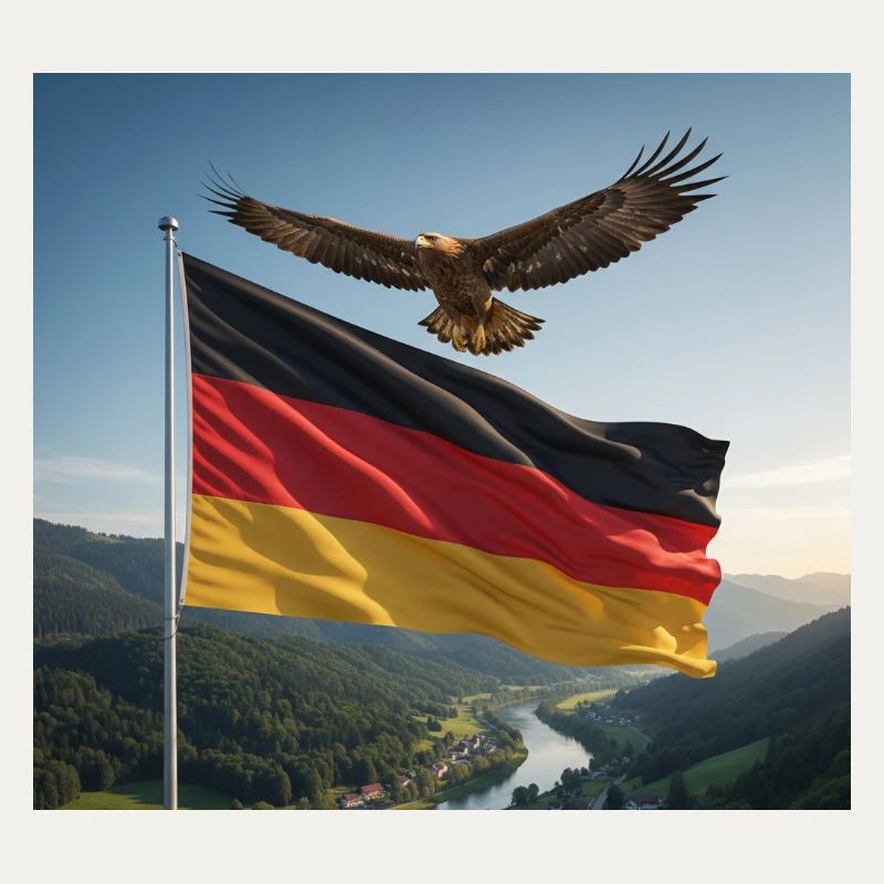 Eagle above the German flag