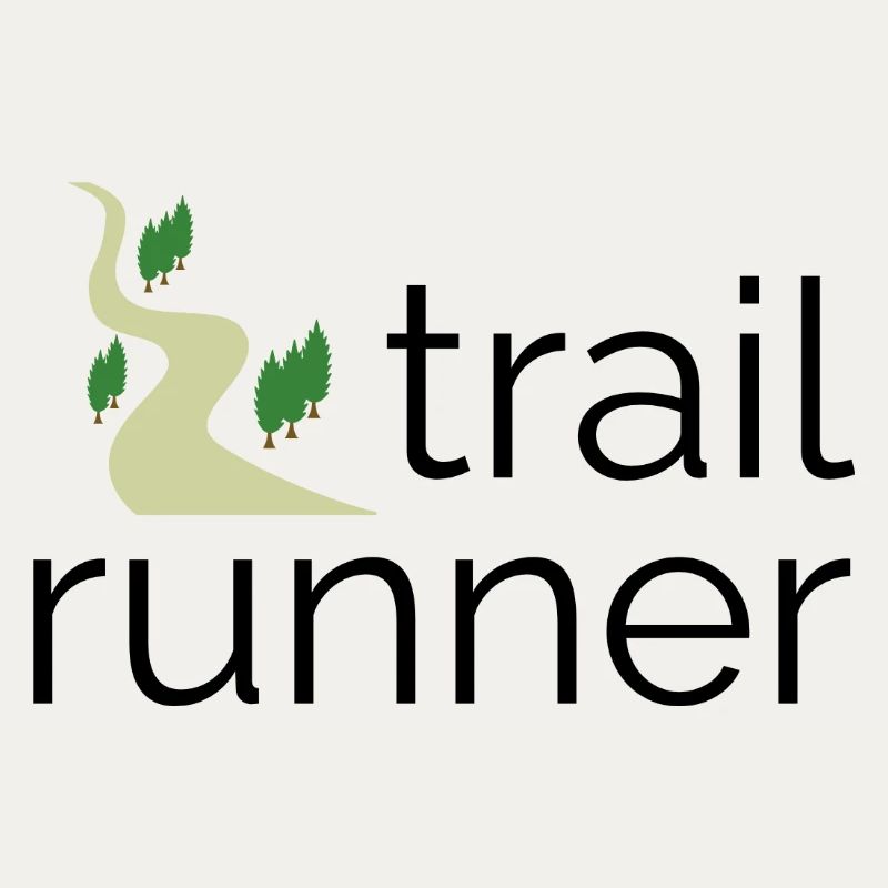 Trail Runner - Design mit Text und Trail